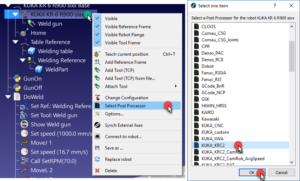 Select Robot Post Processor