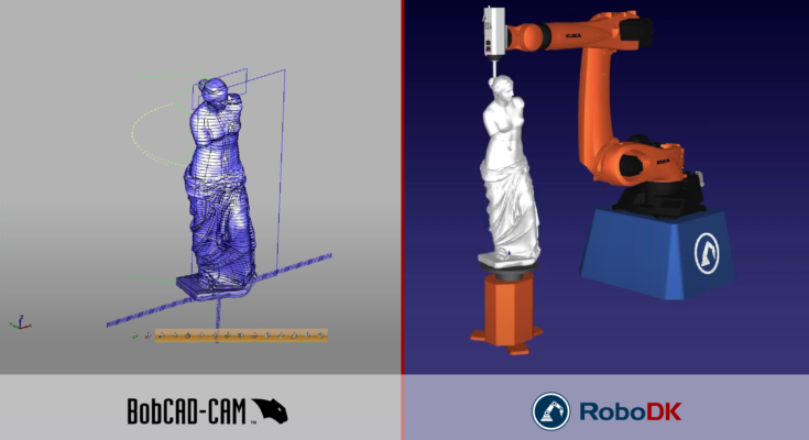 RoboDK BobCAD-CAM维纳斯雕像